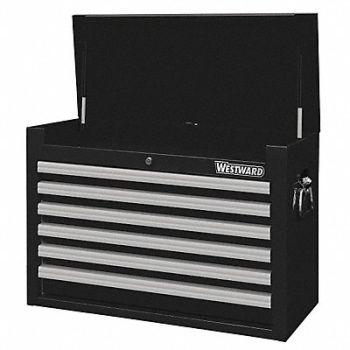 WESTWARD Powder Coated Black Light Duty Top Chest, 32H834