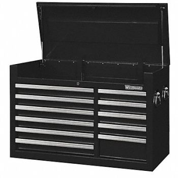 WESTWARD Powder Coated Black Light Duty Top Chest, 32H840