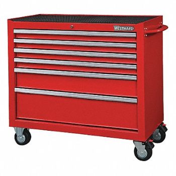 WESTWARD Rolling Tool Cabinet Red Heavy Duty, 32H852