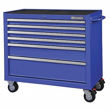 WESTWARD Rolling Tool Cabinet Blue Heavy Duty, 32H854