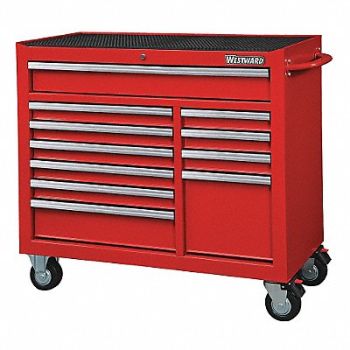 WESTWARD Rolling Tool Cabinet Red Heavy Duty, 32H855