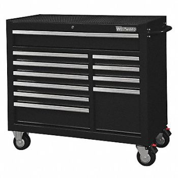 WESTWARD Rolling Tool Cabinet Black Heavy Duty, 32H856