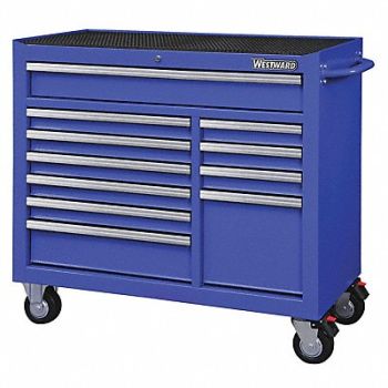 WESTWARD Rolling Tool Cabinet Blue Heavy Duty, 32H857