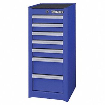 WESTWARD Powder Coated Blue Light Dty Side Cbinet, 32H866