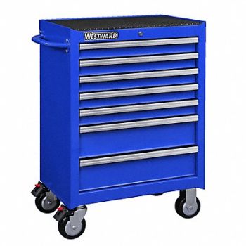 WESTWARD Rolling Tool Cabinet Blue Heavy Duty, 32H890