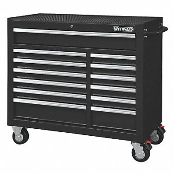 WESTWARD Rolling Tool Cabinet Black Heavy Duty, 32H892