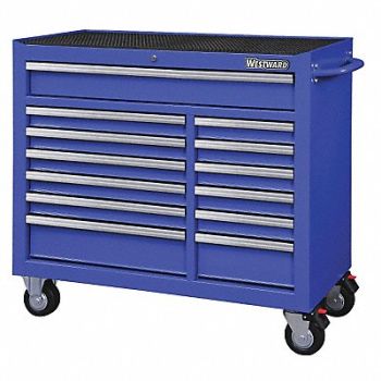 WESTWARD Rolling Tool Cabinet Blue Heavy Duty, 32H893