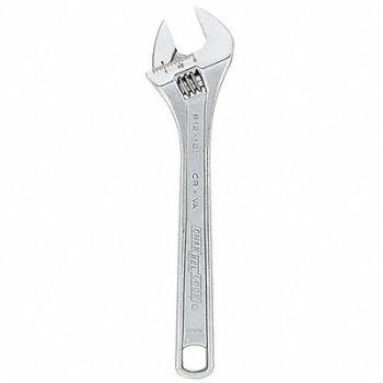 CHANNELLOCK Adj. Wrench Steel Chrome Vanadium 12, 32H933