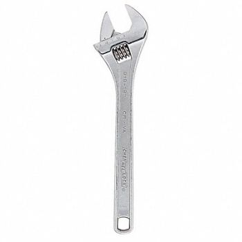 CHANNELLOCK Adj. Wrench Steel Chrome Vanadium 18, 32H935