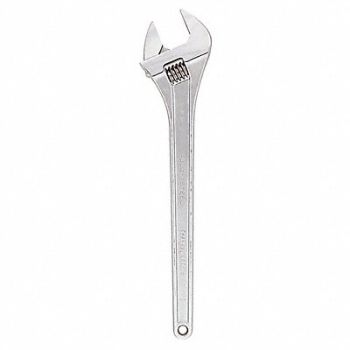 CHANNELLOCK Adj. Wrench Steel Chrome Vanadium 24, 32H936