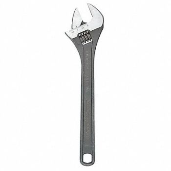 CHANNELLOCK Adj. Wrench Steel Black Phosphate 15, 32H942