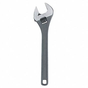 CHANNELLOCK Adj. Wrench Steel Black Phosphate 18, 32H943