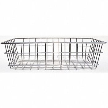 MARLIN STEEL WIRE PRODUCTS Storage Basket Rectangular Stainless, 32HD32