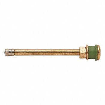 HALTEC Tire Valve Stdrd Bore 4-3/8in Brass PK10, 32HF05