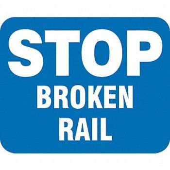 ACCUFORM Railroad Sign 12 in x 15 in Blue English, 32J559