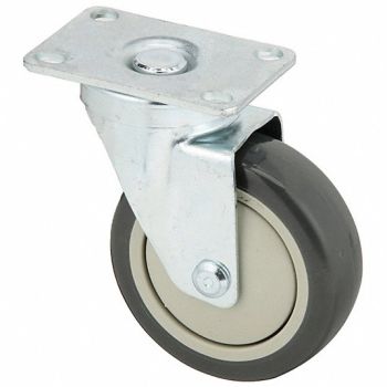 ROYAL BASKET TRUCKS Swivel Caster 4 in Polyurethane, 32KX04