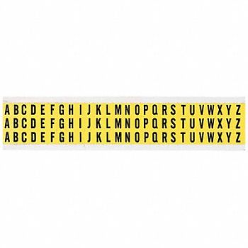BRADY Letter Label A Thru Z 1/2in.Hx11/32in.W, 32MD92
