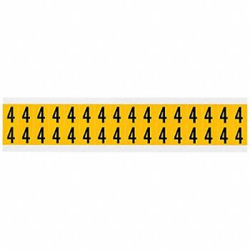 BRADY Number Label 4 3/4in.Hx9/16in.W Vinyl, 32ME09