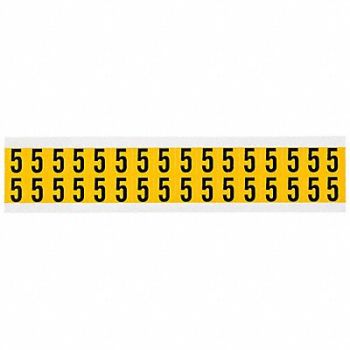 BRADY Number Label 5 3/4in.Hx9/16in.W Vinyl, 32ME10