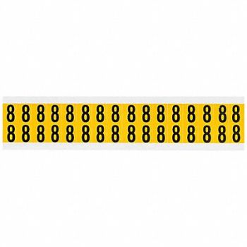BRADY Number Label 8 3/4in.Hx9/16in.W Vinyl, 32ME13