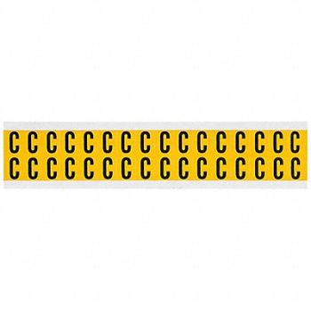 BRADY Letter Label C 3/4in.Hx9/16in.W Vinyl, 32ME17