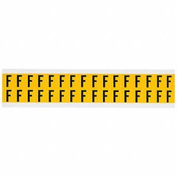 BRADY Letter Label F 3/4in.Hx9/16in.W Vinyl, 32ME21