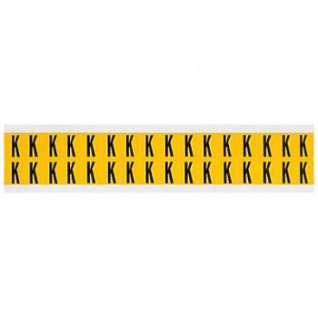 BRADY Letter Label K 3/4in.Hx9/16in.W Vinyl, 32ME26