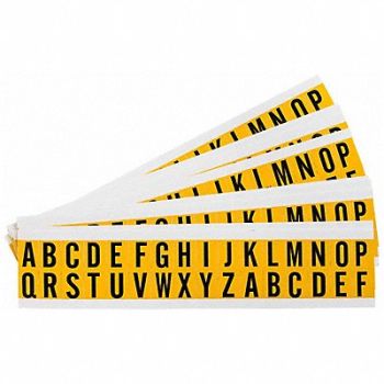 BRADY Letter Label A Thru Z 3/4in.H PK25, 32ME28