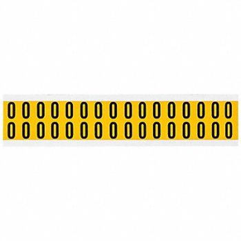 BRADY Letter Label O 3/4in.Hx9/16in.W Vinyl, 32ME31