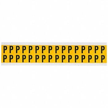 BRADY Letter Label P 3/4in.Hx9/16in.W Vinyl, 32ME32