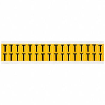 BRADY Letter Label T 3/4in.Hx9/16in.W Vinyl, 32ME35