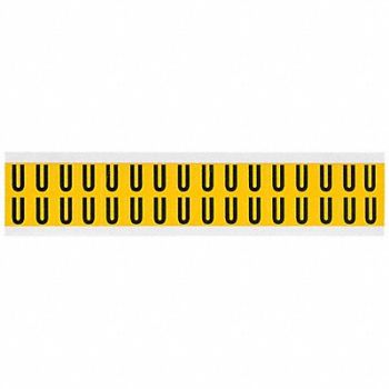 BRADY Letter Label U 3/4in.Hx9/16in.W Vinyl, 32ME36