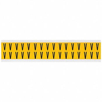 BRADY Letter Label V 3/4in.Hx9/16in.W Vinyl, 32ME37