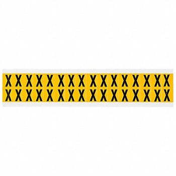 BRADY Letter Label X 3/4in.Hx9/16in.W Vinyl, 32ME39