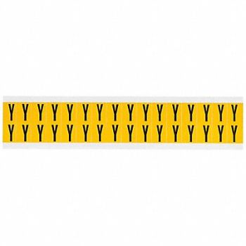BRADY Letter Label Y 3/4in.Hx9/16in.W Vinyl, 32ME40