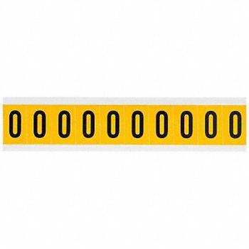 BRADY Number Label 0 1-1/2in.Hx7/8in.W, 32ME42