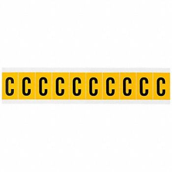 BRADY Letter Label C 1-1/2in.Hx7/8in.W, 32ME51
