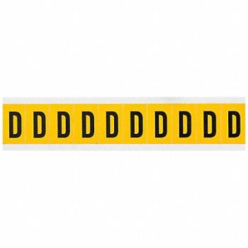 BRADY Letter Label D 1-1/2in.Hx7/8in.W, 32ME52