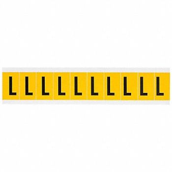 BRADY Letter Label L 1-1/2in.Hx7/8in.W Vinyl, 32ME60