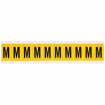 BRADY Letter Label M 1-1/2in.Hx7/8in.W, 32ME61
