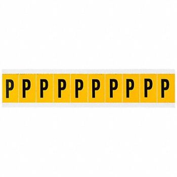 BRADY Letter Label P 1-1/2in.Hx7/8in.W, 32ME64