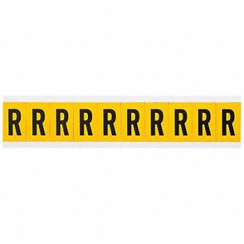 BRADY Letter Label R 1-1/2in.Hx7/8in.W, 32ME65