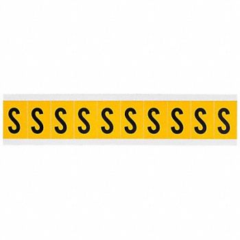 BRADY Letter Label S 1-1/2in.Hx7/8in.W, 32ME66