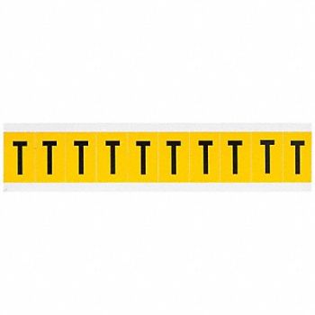 BRADY Letter Label T 1-1/2in.Hx7/8in.W Vinyl, 32ME67