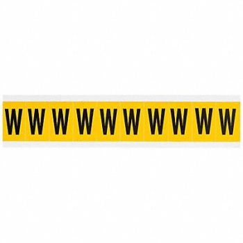 BRADY Letter Label W 1-1/2in.Hx7/8in.W, 32ME70