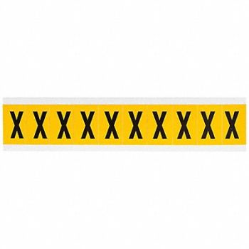 BRADY Letter Label X 1-1/2in.Hx7/8in.W, 32ME71
