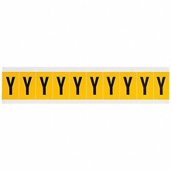 BRADY Letter Label Y 1-1/2in.Hx7/8in.W, 32ME72