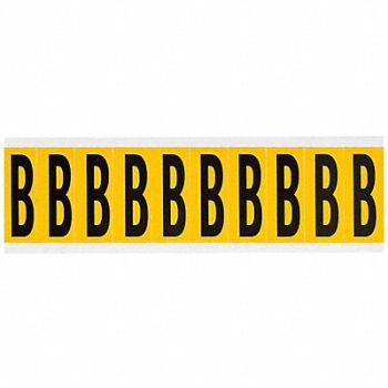 BRADY Letter Label B 2-1/4in.Hx7/8in.W Vinyl, 32ME81