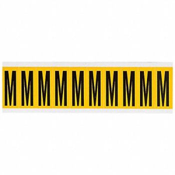 BRADY Letter Label M 2-1/4in.Hx7/8in.W Vinyl, 32ME90