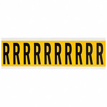 BRADY Letter Label R 2-1/4in.Hx7/8in.W Vinyl, 32ME94